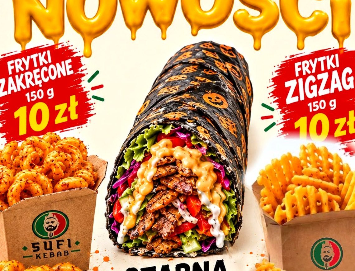 Kebab z frytkami — zdjęcie prawdziwe